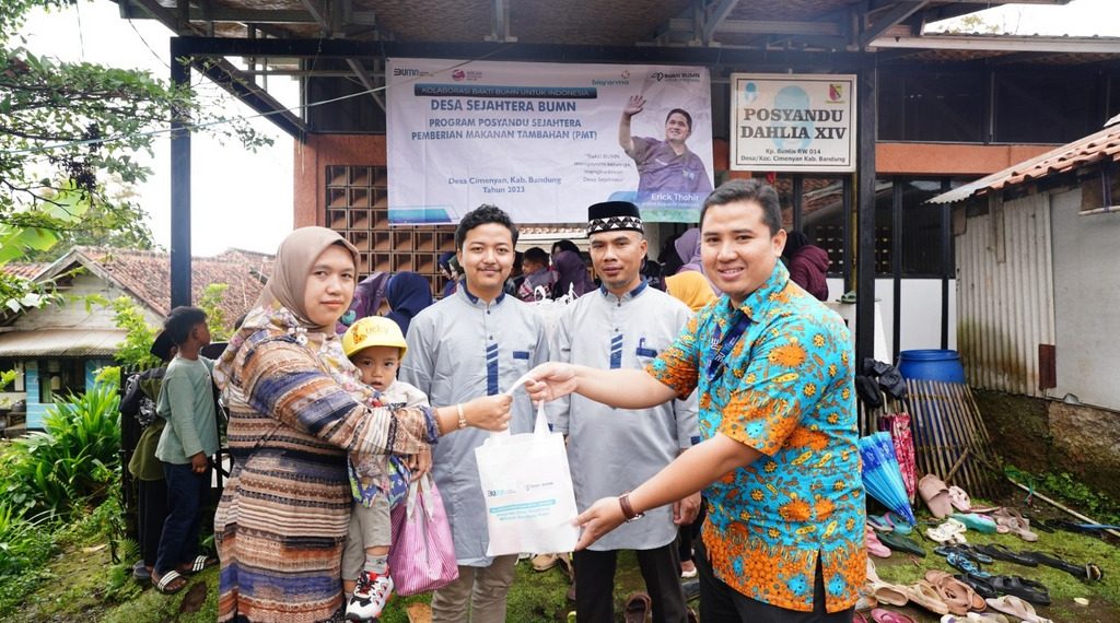 Bantu Perbaikan Gizi Anak di Desa Cimenyan, Bio Farma Bagikan Bantuan PMT
